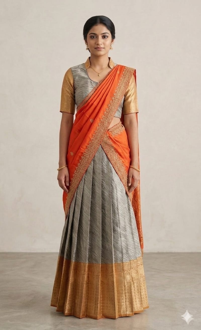 Stylish Ethnic Half Saree for Festive Occasions