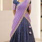 Festive Wear Silk Blend Half Saree for Girls