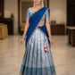 Royal Blue Traditional Half Saree