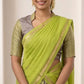 Elegant Self Design Half Saree with Zari Border