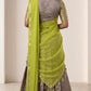 Elegant Self Design Half Saree with Zari Border
