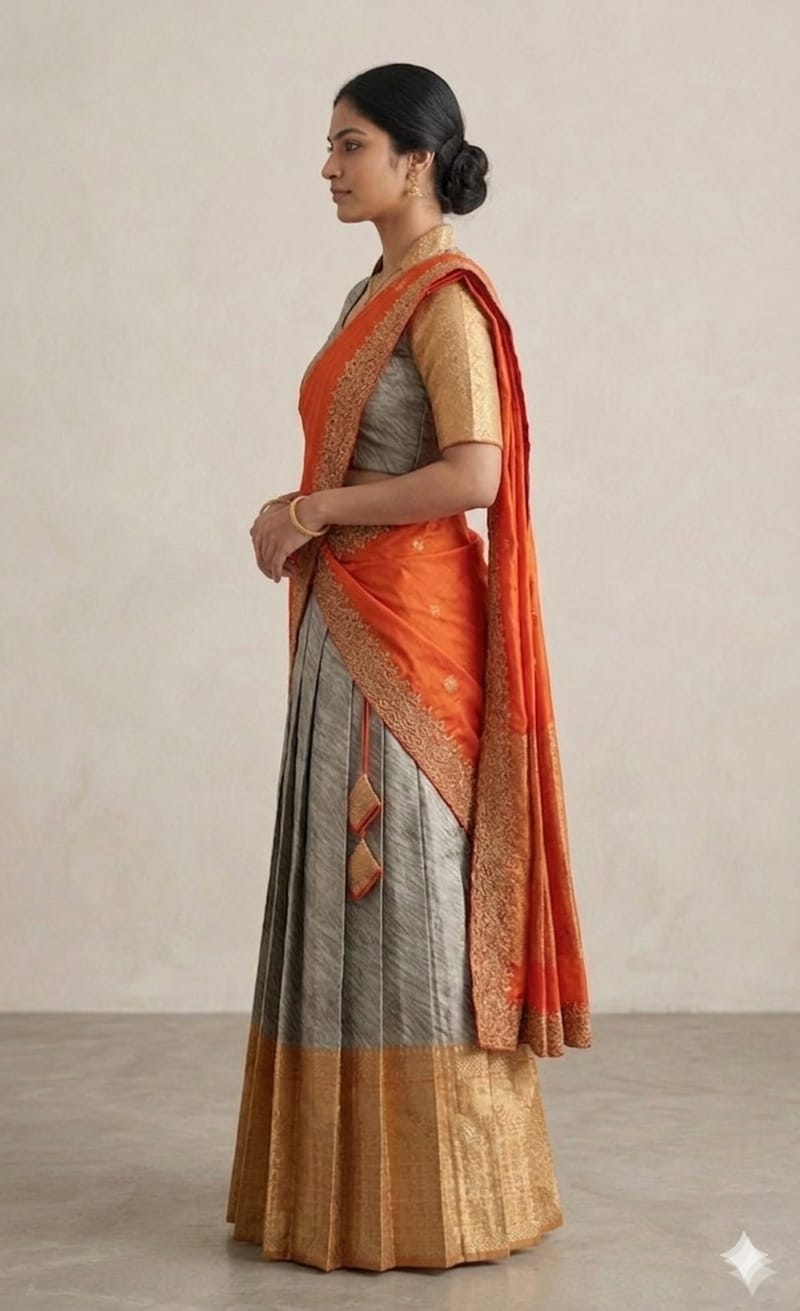 Stylish Ethnic Half Saree for Festive Occasions
