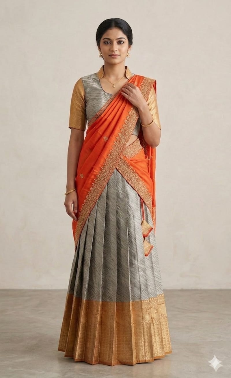 Stylish Ethnic Half Saree for Festive Occasions