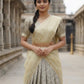 Silver Bloom Traditional Half Saree