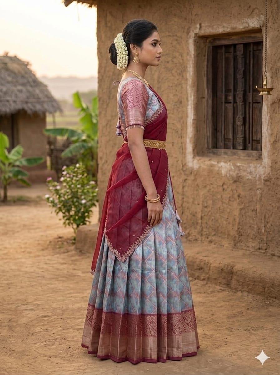 Royal Festive Designer Half Saree